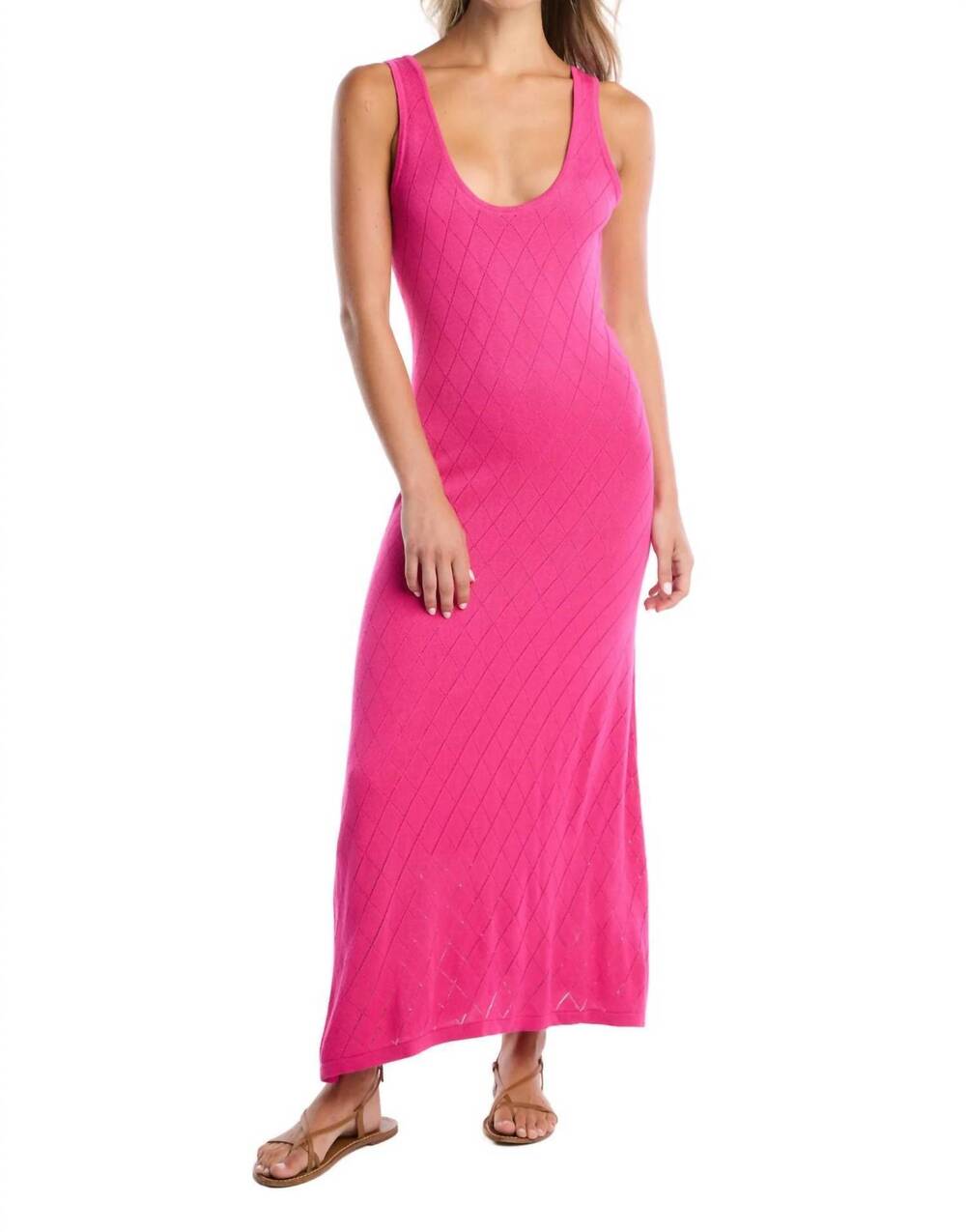 NEW ALLISON NEW YORK reid crochet dress in hot pink
